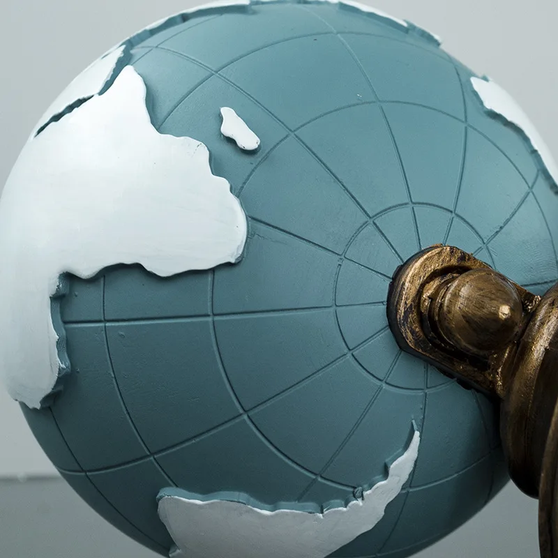 حامل أقلام كروية مبتكر منظم مكتب من الراتنج للمكتب والديكور المنزلي قلم جغرافي فريد من نوعه لتخزين القلم الرصاص