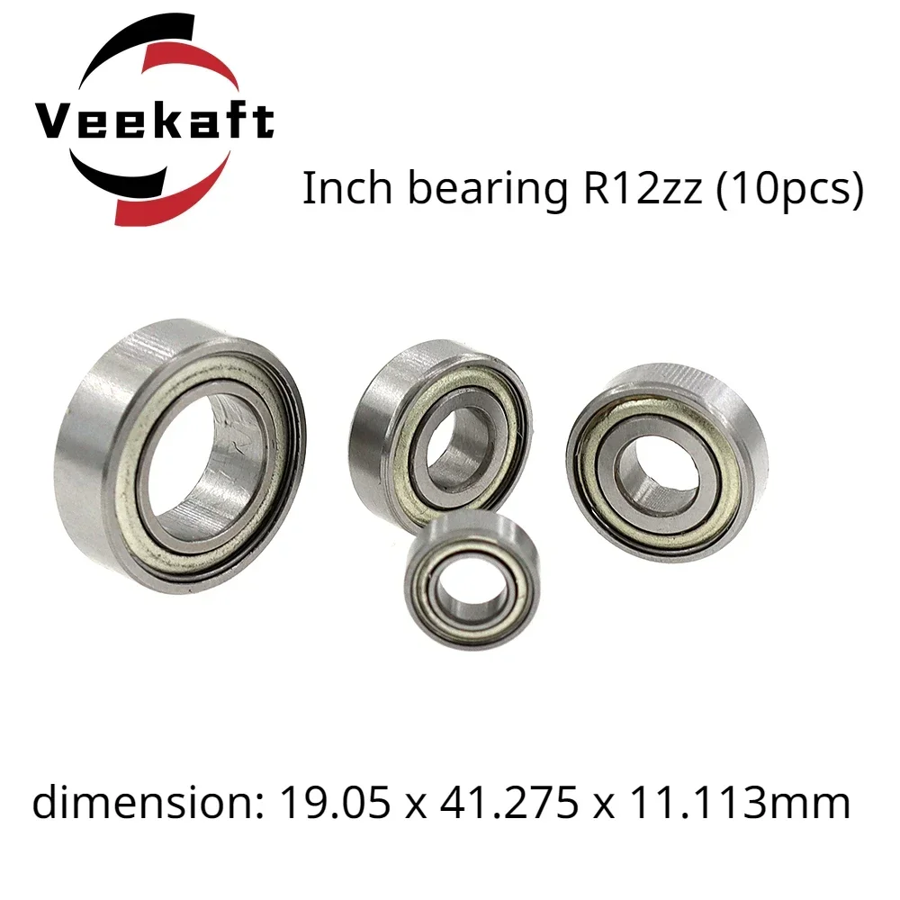 

Veekaft Non-standard Inch Bearing R12zz 10pcs Size:19.05mmx41.275mmx11.113mm CNC Specialized Bearing