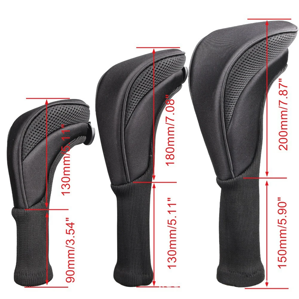 3Pcs/Set Golf Club Head Covers Wood Driver Protect Headcover 1#/3#/5# Fairway Golf HeadCover Golf Accessories