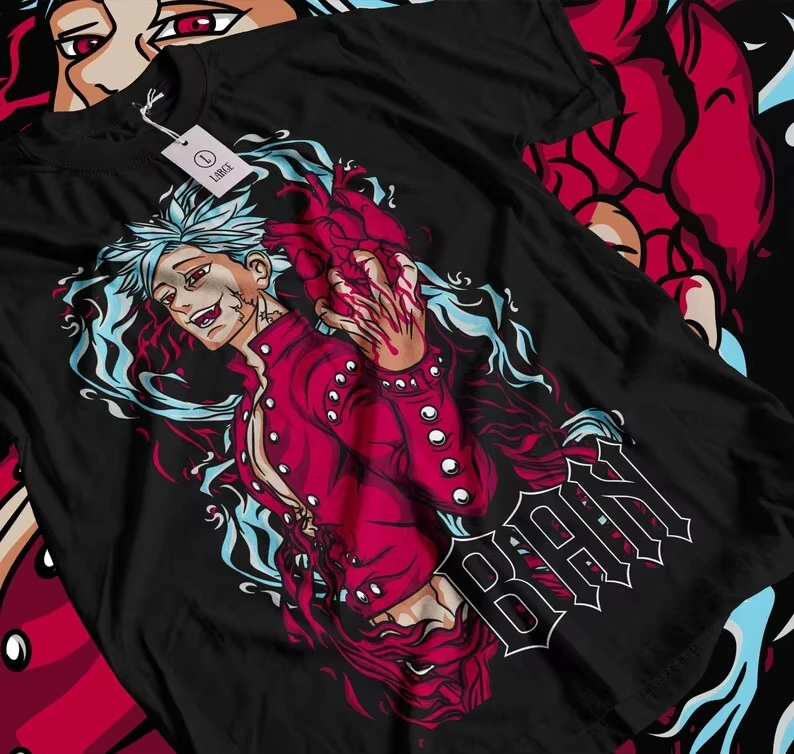 The Seven Deadly Sins T-Shirt Oversized Unisex Streetwear Trendy Cotton New Model T-shirt Fashion Oversized Unisex Vintage Loose