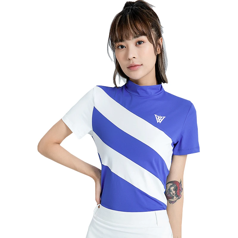 

Golf Women's Clothing Summer New Outdoor Sports Shirt Quick drying Short sleeved T-Shirt Casual Pullover Lady Color Matching Top