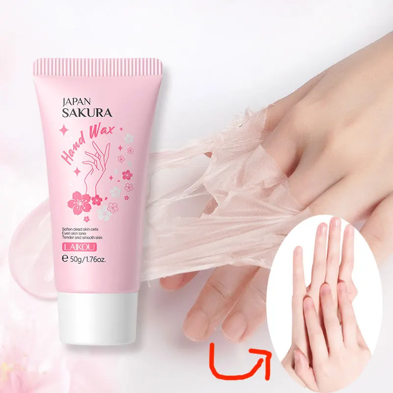 LAIKOU Sakura Hand Wax Moisturizing Hands Exfoliating Calluses Anti-Aging Hand Exfoliator Scrub Hands Peeling Masks Skin Care