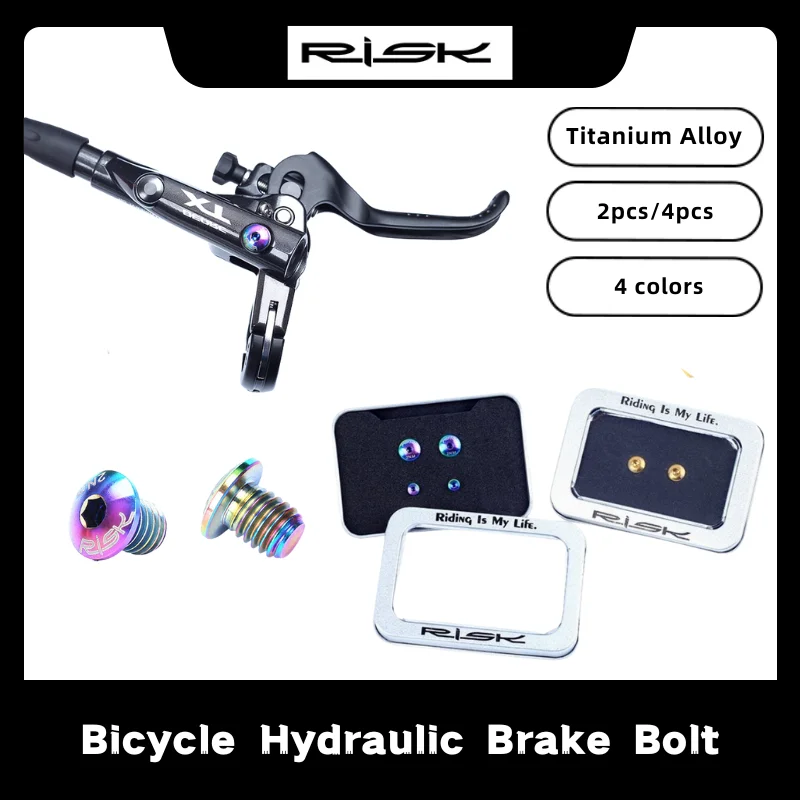 Shimanoバイクディスク用チタンオイルシリンダーリッドボルト,油圧ブレーキボルト,固定ネジ,2個,4個