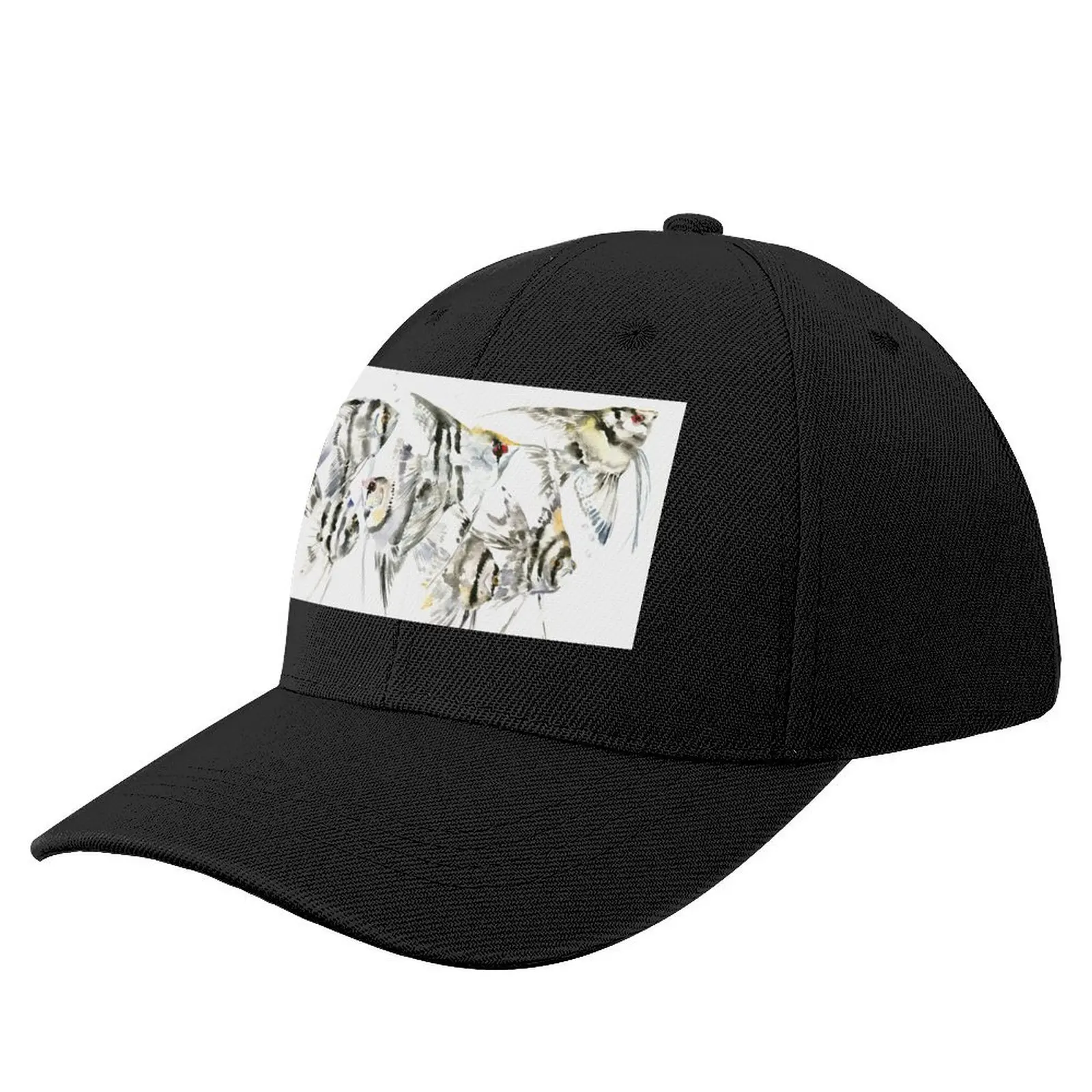 

Scalar fish aquarium design, angelfish Baseball Cap black New In Hat Trucker Hats For Men Women's