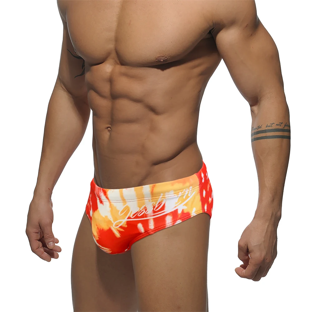 New Mens Swim Briefs European American Fashion Men's Swimwear Sexy Quick Dry Bathing Swimsuit Sport Beach Surfing Trunks