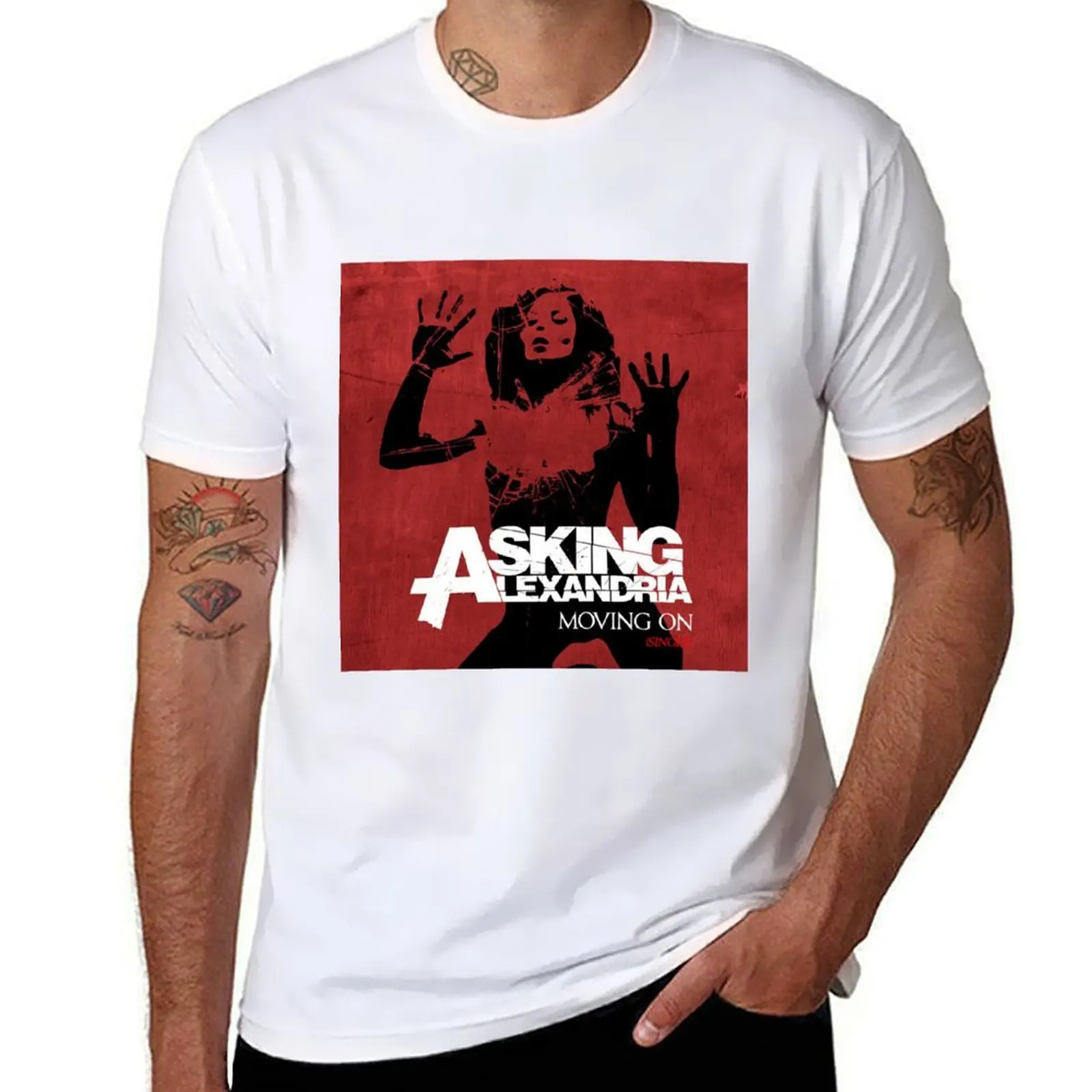 

Asking Alexandria Moving on T-Shirt t shirt man cotton t shirts for man graphic tees T-Shirt