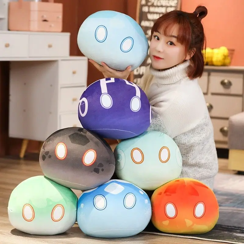 Genshin Impact Slime Plush Toy Soft Stuffed Round Anime Pillow Home Sofa Cushion Themed Doll For Anime Game Fans Birthday Gift view 2