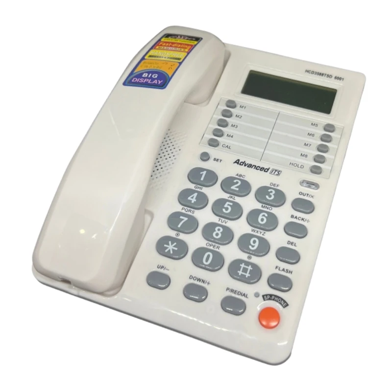 Corded Telephone Desk Landline Phone Desktop House Phone Seniors Caller Integrated Telephone for Home Office Hotel X3UF