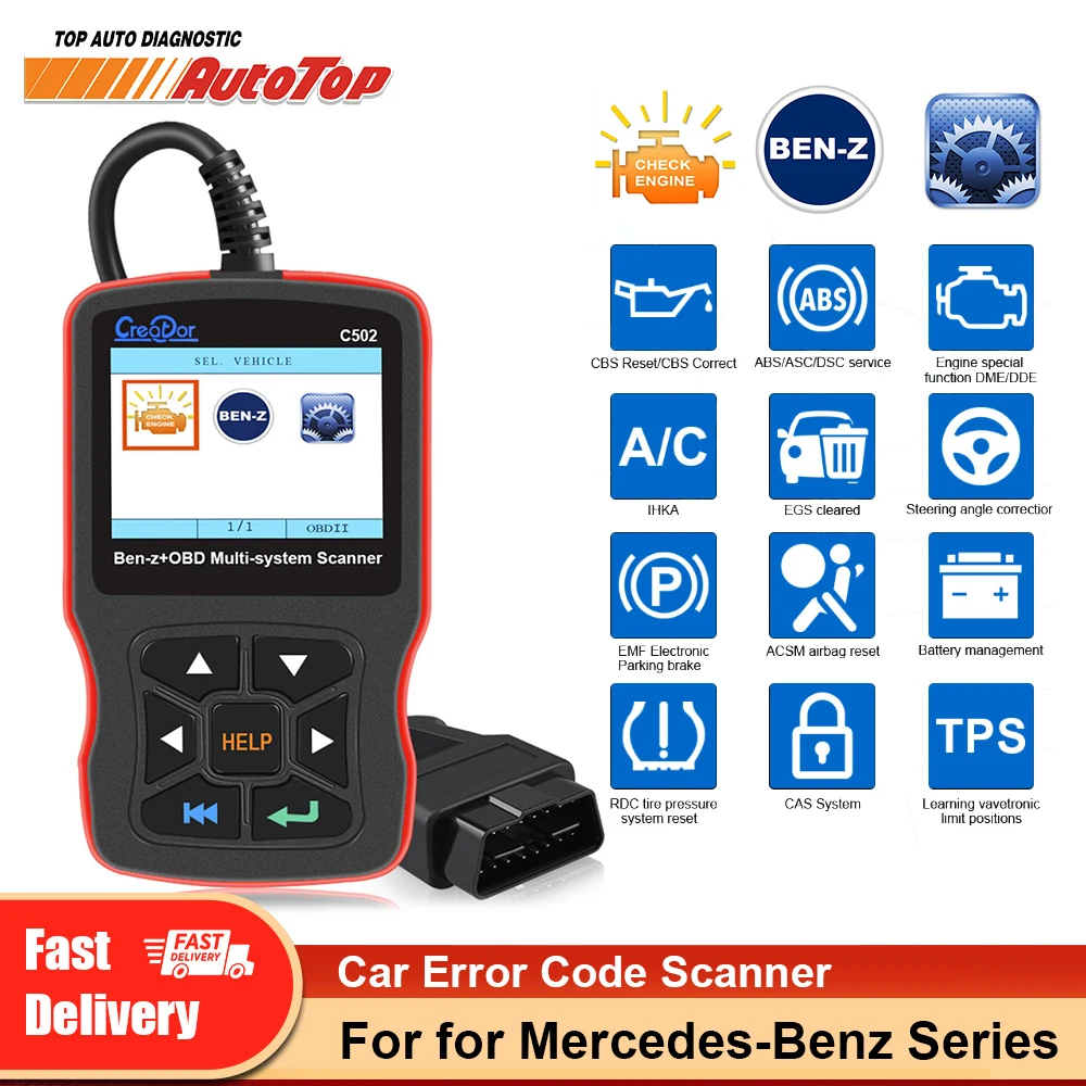 CREATOR OBD2 Scanner para Mercedes-Benz C502: Evaluación Profesional del Dispositivo OPBD 002