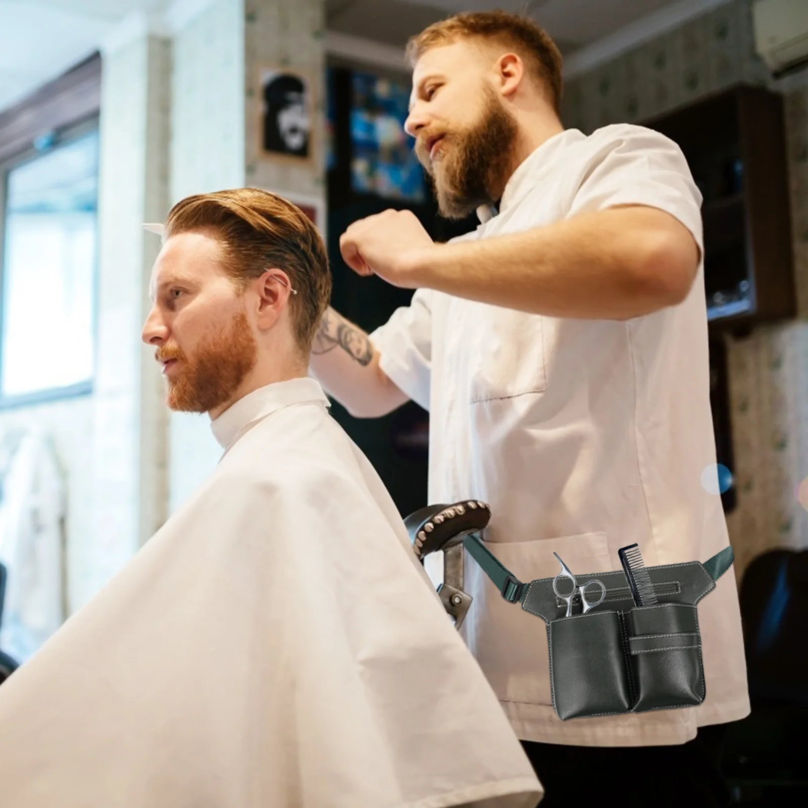 

Hairdressing Pouch Belt Waist Bag Scissors Multi Functional Scissors Pouch Hair Stylist Tools Salon Barber Use