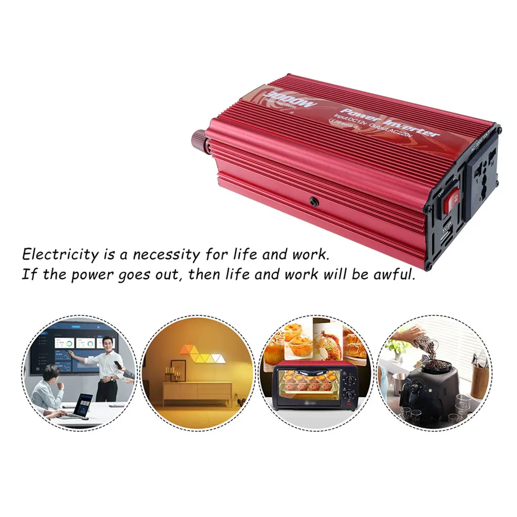 Automotive Inverter DC 12V to AC 220V Sine Wave Camping Converter