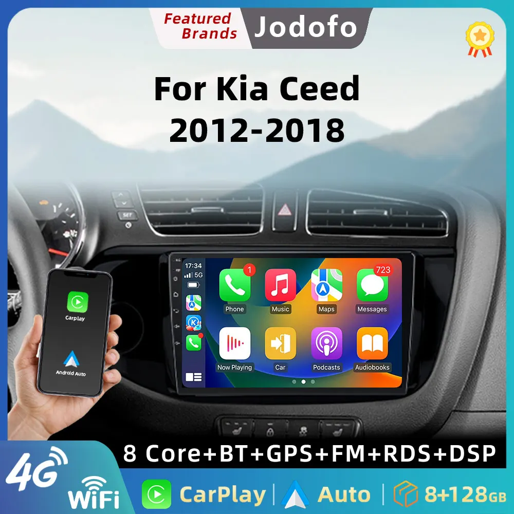 

2 Din Android 12 Autoradio For KIA CEED JD Cee'd 2012-2018 Carplay 4G Car Multimedia GPS Video Player Navigation Head Unit