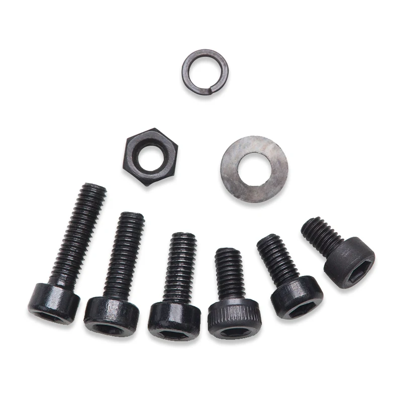 300Pcs M3 Screws Black Carbon Steel Column Hexagon Screw Bolt Nut Flat Pad Washers Spring Box Kit Bolts and Nuts