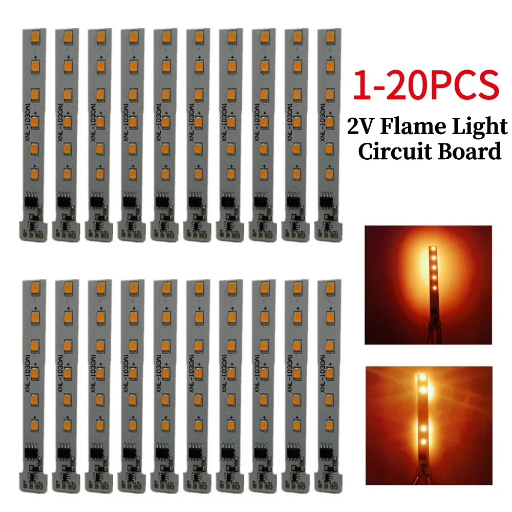 1-20PCS 1.2V Solar Flame Light Circuit Board Solar PC Battery Candle Lamp Controller Drive Board with 12 LED Controllers