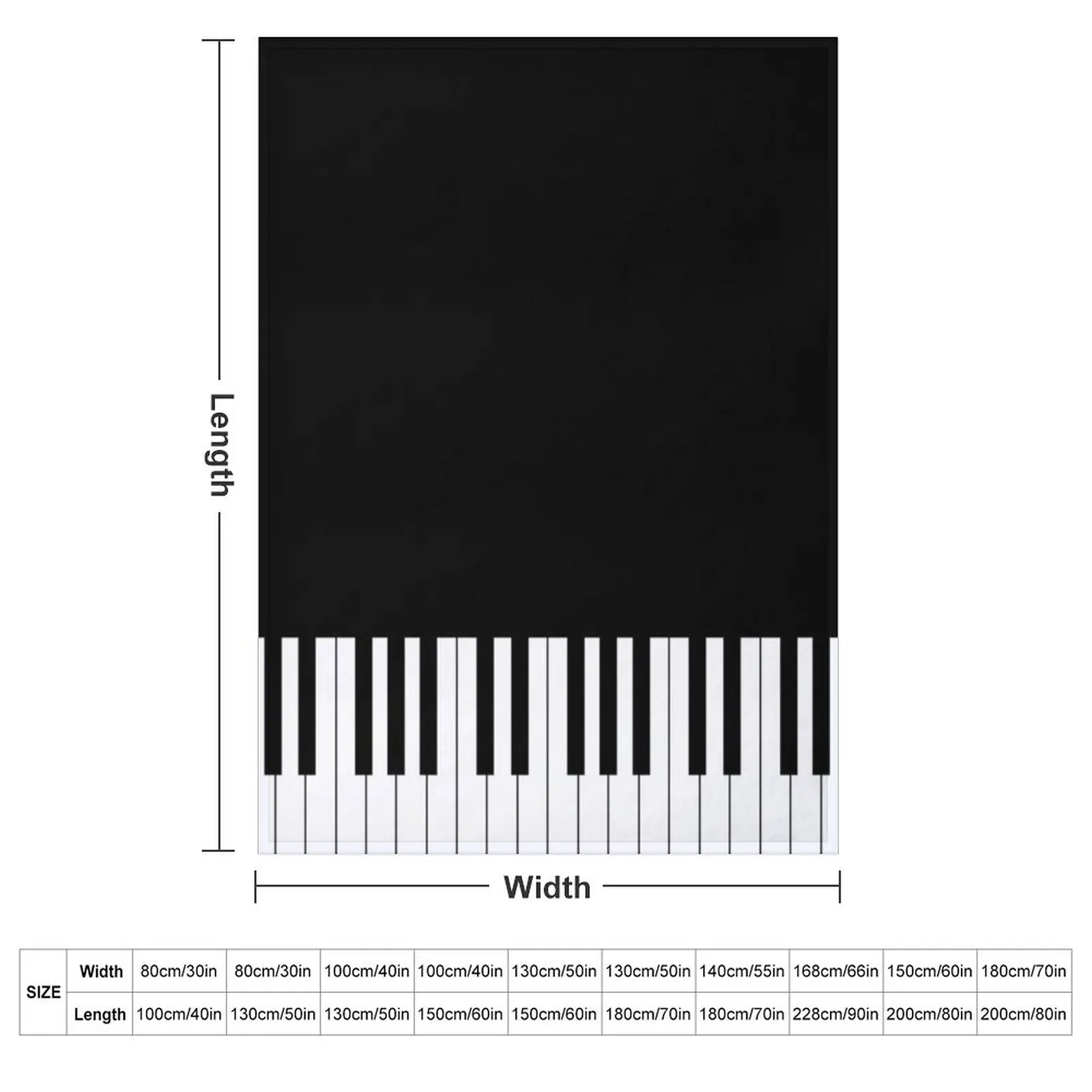 Piano keys Black & white Throw Blanket funny gift Luxury cosplay anime Luxury Thicken Decorative Sofas Single Blankets