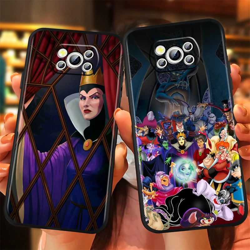 Disney Evil Queen Fairy Tales For Xiaomi Mi Poco F5 F4 F3 X6 X5 X4 X3 M6 M5 M5S M4 M3 C65 Pro GT NFC 5G Black Cover Phone Case