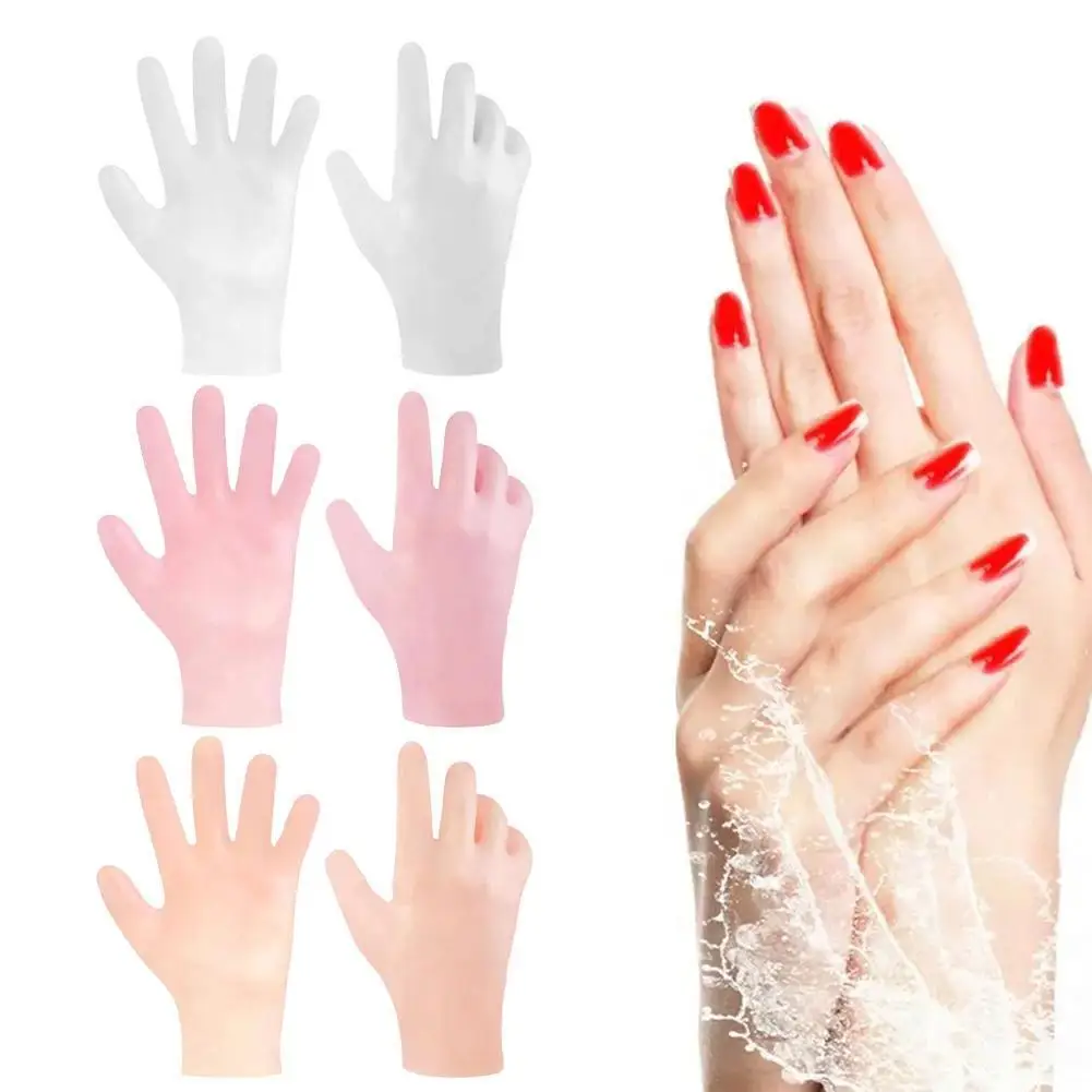 Reusable Spa Gel Gloves Moisturizing Whitening Exfoliating Care Beauty Silicon Silicone Glove Hand Hand Hand Smooth Y6m5