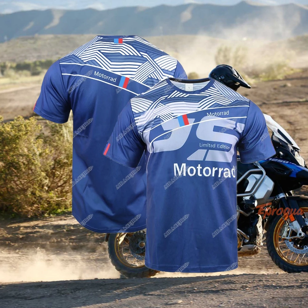 

For BMW R1200 R1250 GS Motorcycle T-Shirt Motorrad ADVENTURE Men's Superbike Motorsport Team Blue Jerseys 2025 Summer Quick Dry