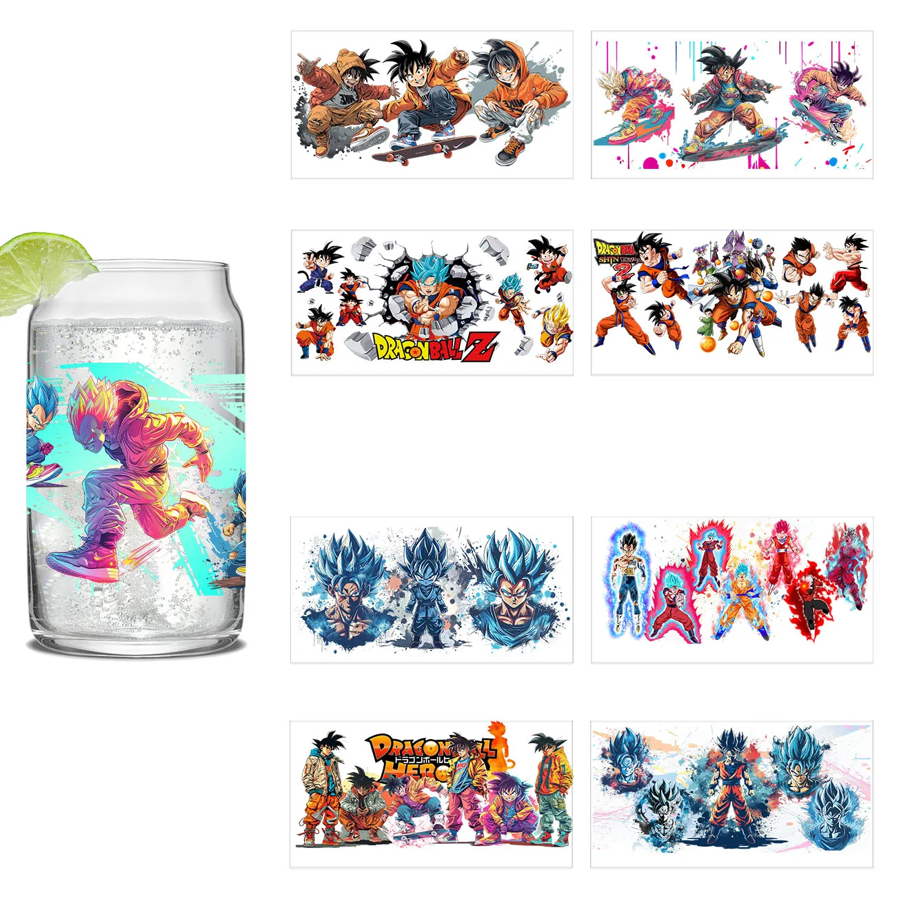 

Japanese anime series Easy peel waterproof DIY Decals 3D transfers uvdtf crystal stickers 16oz uv dtf tumbler cup wraps