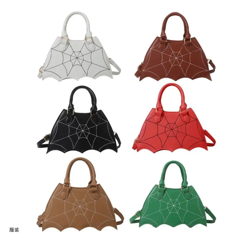 D0UD Bat Shaped Handbag Unique Crossbody Bag Purse PU Leathers Shoulder Bags Women Bag Fashion Commuters Tote Bag