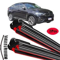 For BMW X6 SUV E71 E72 F16 F86 2008 2009 2010 2011 2012 2016 2019 2020 2022 Car Brushes Double Rubber Windshield Wiper Blades