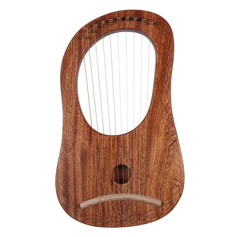 

10 Strings Lyre Piano Small Harp Beginners Portable Harp Easy to Learn Lyre