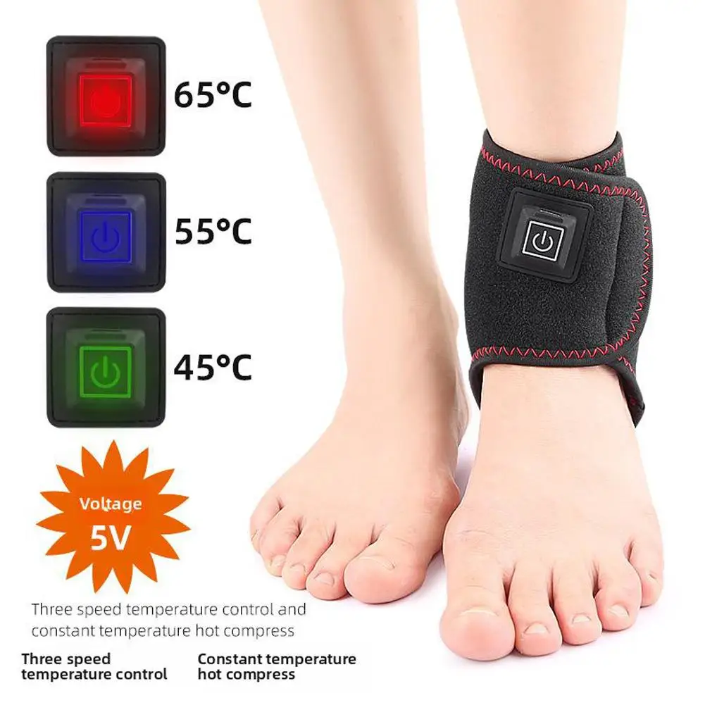 Electric Heating Foot Guard Intelligent Temperature Control Strap Warm Gear Electric Protective Sports Heating Foot Ankle U Y9X2