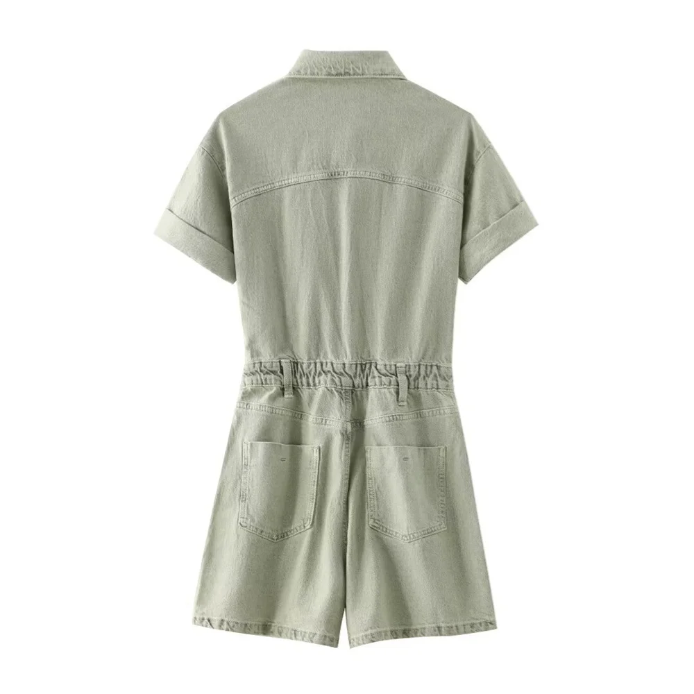 ZARF-mono vaquero corto adelgazante para mujer, con hebilla de bolsillo, decoración para primavera y verano, nueva ropa informal para mujer