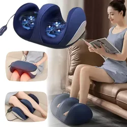 Electric Foot Leg Massager Deep Tissue Shiatsu Kneading Relax Heated Roller Calf Relieve Fatigue Stress Care Foot Machine Tool