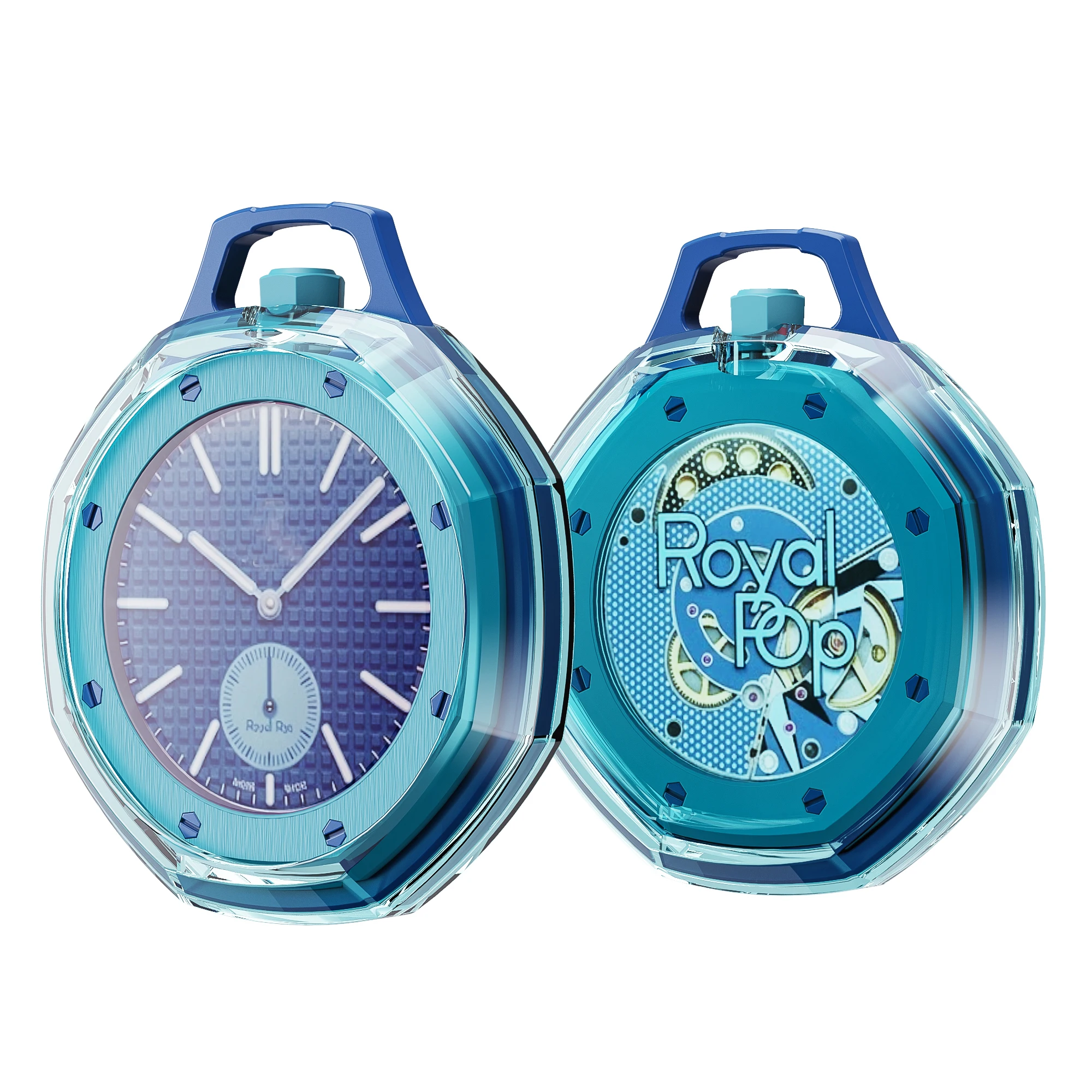 For Swatch x AP Royal Pop Pocket Watch Protective Case, Crystal