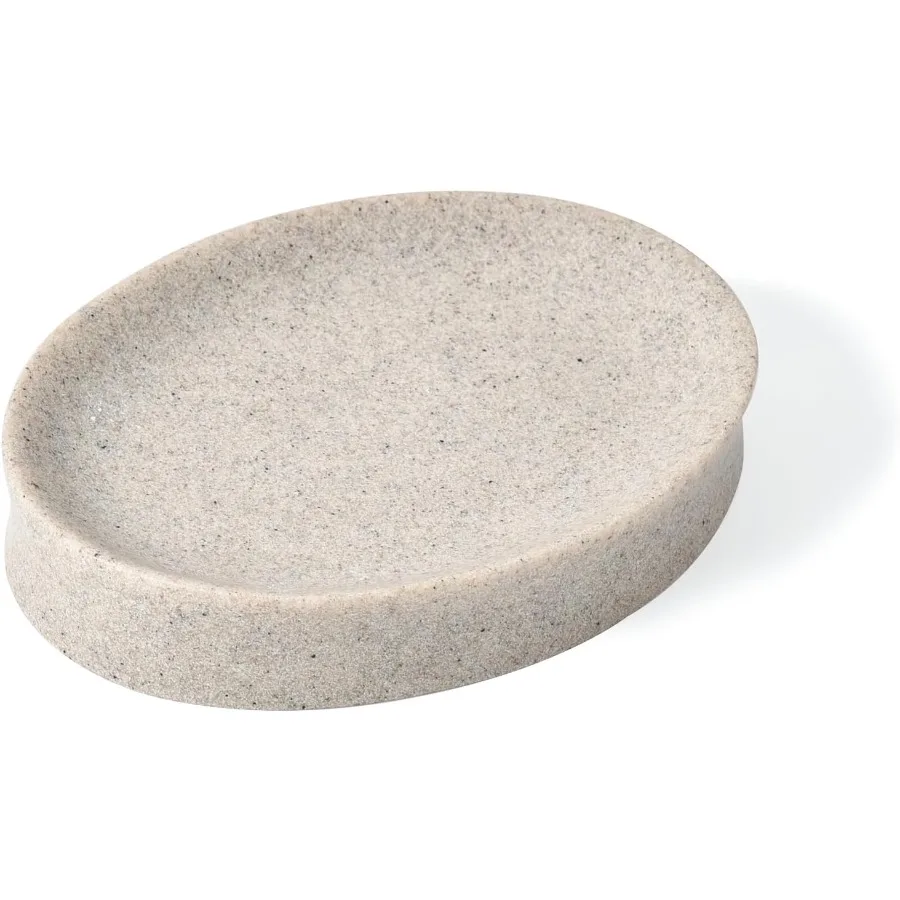 

Soap Dish Resin Soap Tray Soap Holder Sponge Hand Soap Dish Holder for Bathroom Shower Kitchen Sink Counter Beige