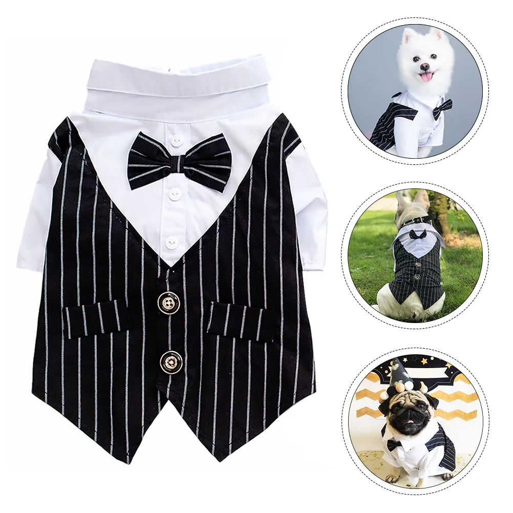 

Dog Tuxedo Suit Comfortable Stylish Gentleman Design Pet Formal Wear Wedding Party Outfit Bow Tie Pet Wedding Suit