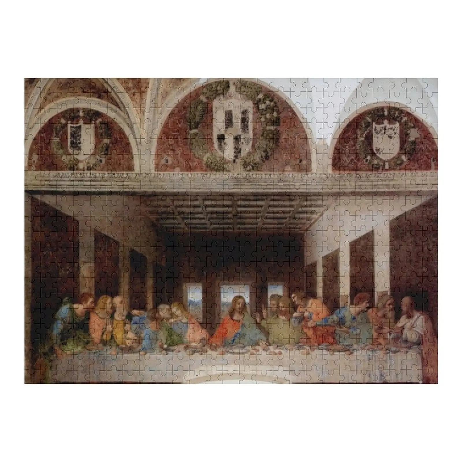 Perjamuan Terakhir Oleh Leonardo Da Vinci Jigsaw Puzzle Mainan Balita Kustom Dengan Foto Puzzle Nama Kayu yang Dipersonalisasi untuk Anak-anak