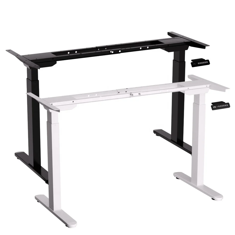 Durable DUAL Motor Height-Adjustable Electric Standing Desk Metal FRAME with Integrated Anti-collision Sensor STOCK ITEMpromote