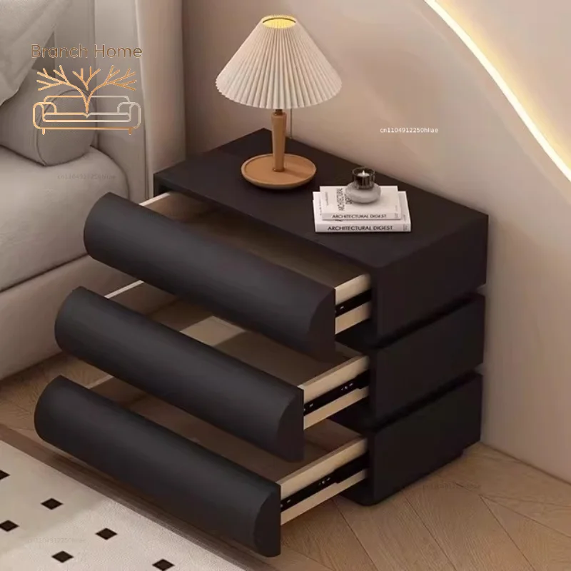 Mesita de Noche Moderna y Sencilla, Estilo Nórdico de Mediados de Siglo, Mueble de Almacenamiento de Lujo para el Hogar