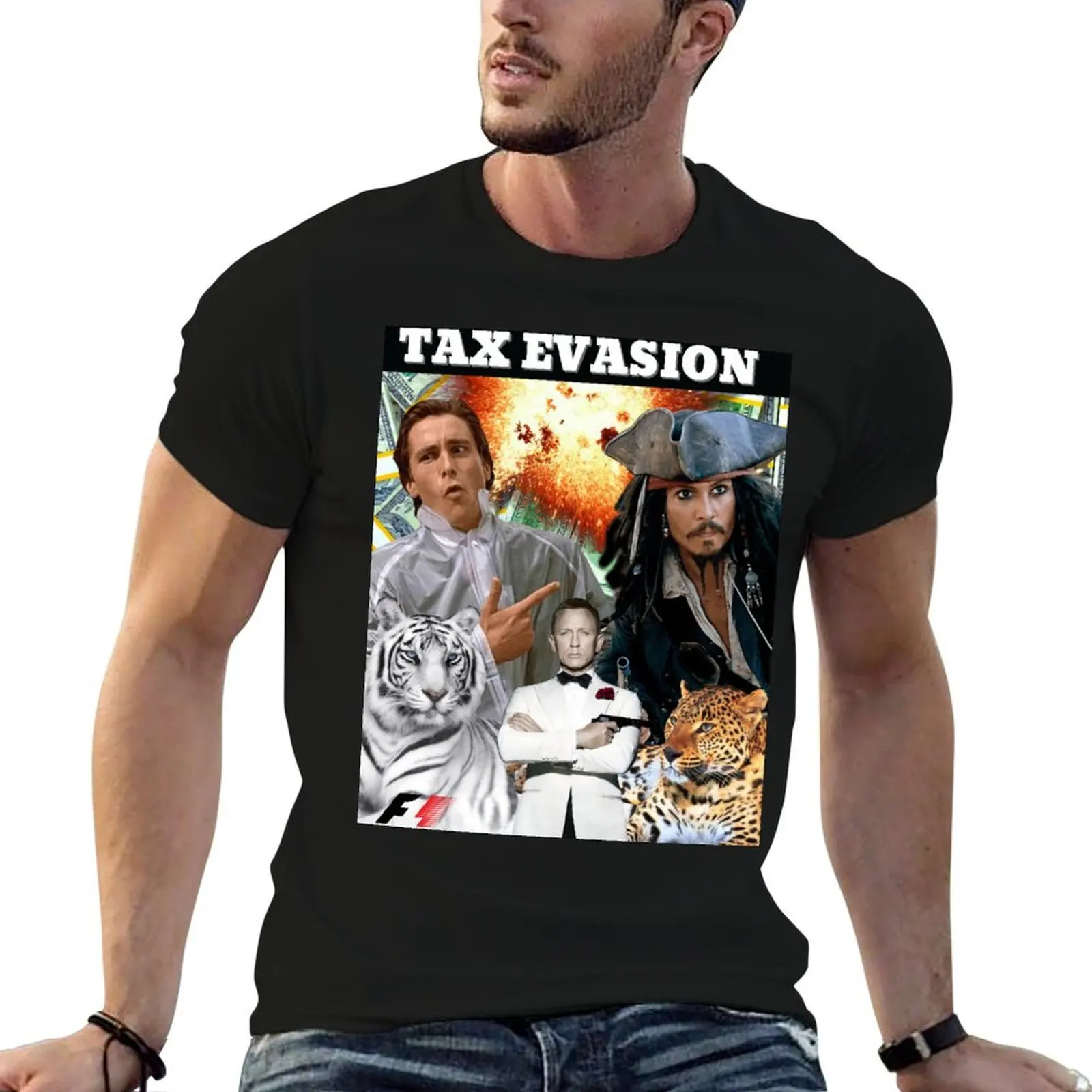 Tax evasion - Sigma Grindset T-Shirt affliction shirts cotton man t-shirts mens t shirts top quality