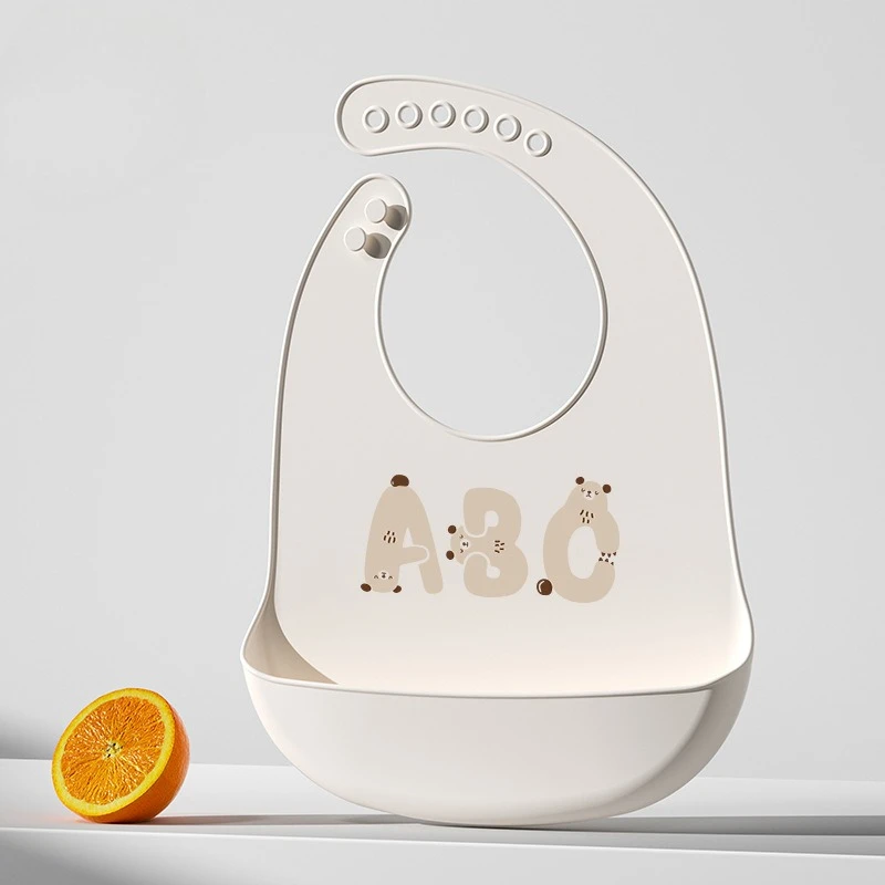 مريلة أطفال للطعام التكميلي، مريلة سيليكون خفيفة بجيب للوجبات، مريلة أطفال مقاومة للماء