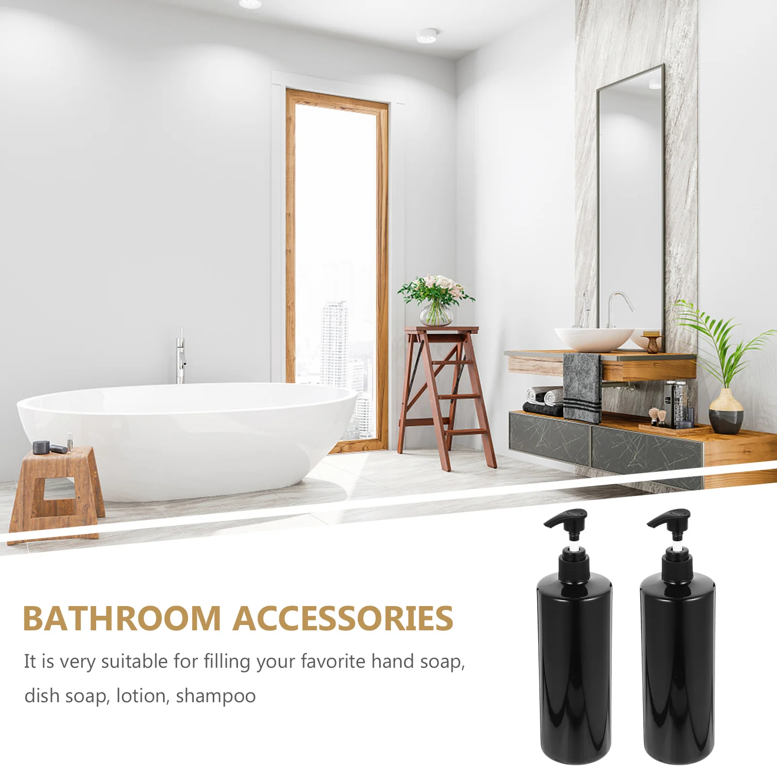 

3Pcs Press Pump Bottle Pet Material Durable Safe Liquid Soap Dispenser Bathroom Kitchen Accessories Bathroom Accessories