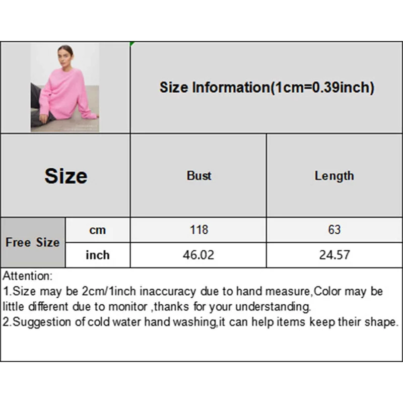 Women's 2024 Loose Soft Knitted Top Casual Fashion Solid Color Crewneck Sweater One Size Winter