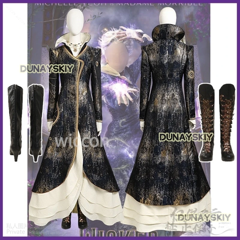 

Wicked Anime Movie Cosplay Madame Morrible Costume Exquisite Embroidery Queen Dress Suit Halloween Party Outfit Woman Customized