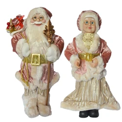 MYBLUE 45CM Big Santa Claus Figurine, Grandpa And Grandma Statue,New Year Christmas Santa Claus Statue For Home Room Decoration