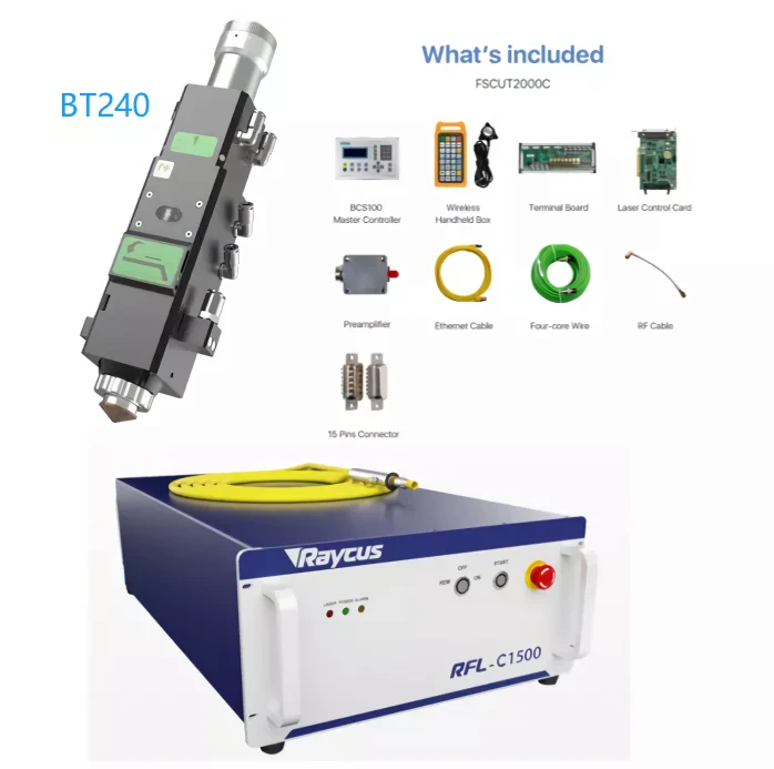 Whole Set of Fiber Las=er Source 3000W MAX Fiber La=ser Source+BM111+Fscut2000+bcs100 Metal Cutting