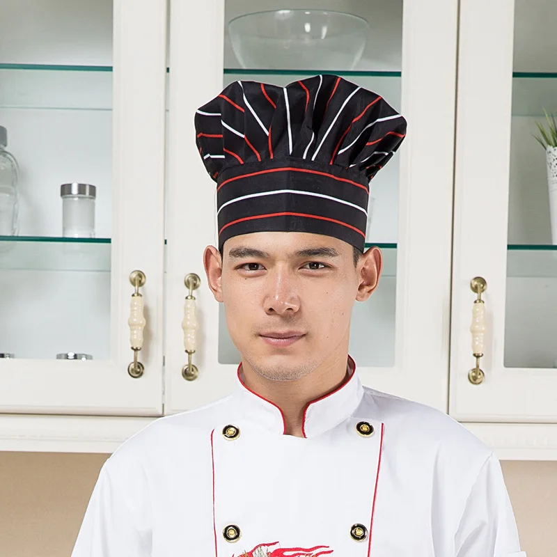 Men Women Chef High Hat Elastic Free Size Restaurant Kitchen Master Cook Cap Waiter Waitress Hotel Canteen Work Hat Bakery Cap