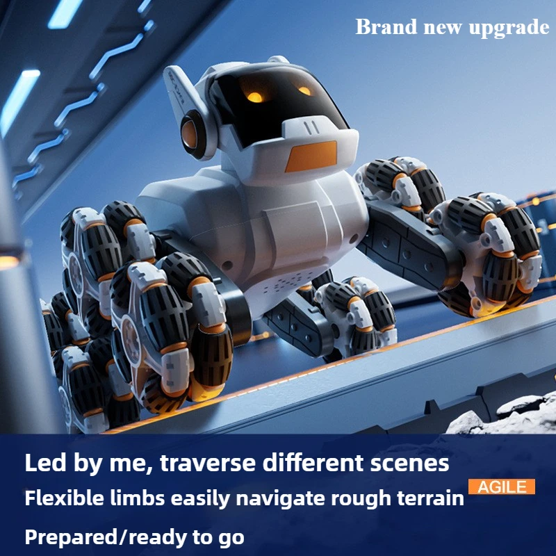 أشياء رائعة لعبة سيارة مضحكة هدية-AI ذكي Rc روبوت الكلب ، 8 عجلة ضرطة رذاذ سيارة التحكم عن بعد ، عجلات ساخنة Rc سيارات لعب للأطفال