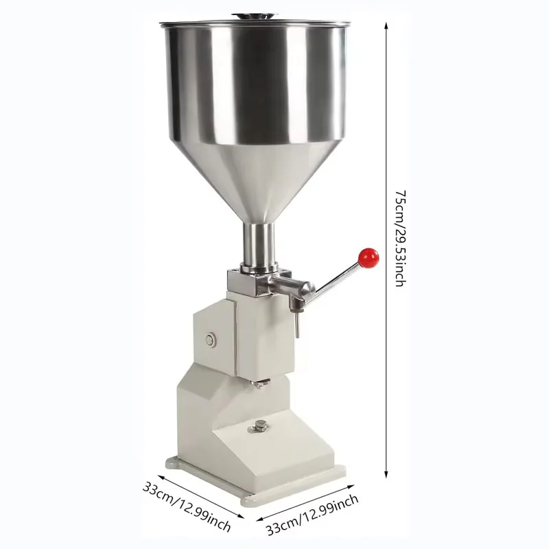 1-100ml A03 Stainless Steel Manual Pressure Filling Machine Paste Liquid Dispensing Packing Equipment for Batch  Paste