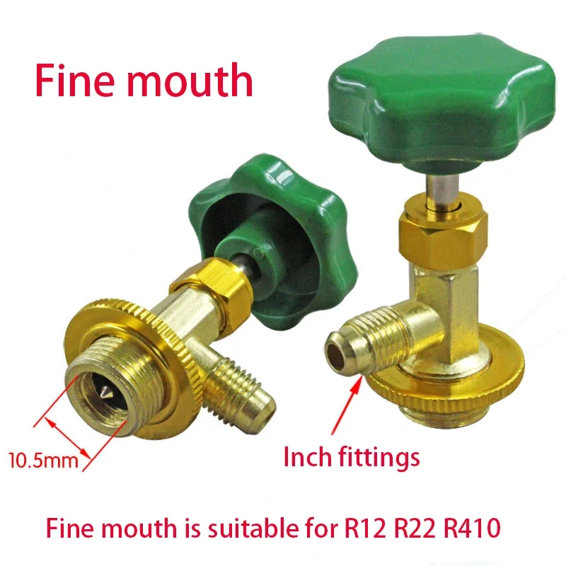 1 Pcs Dispensing Valve Bottle Opener 1/4 SAE Connector Mayitr Refrigerant Bottle Can Tap for R12 R22 R6000a R134a R410a Gas