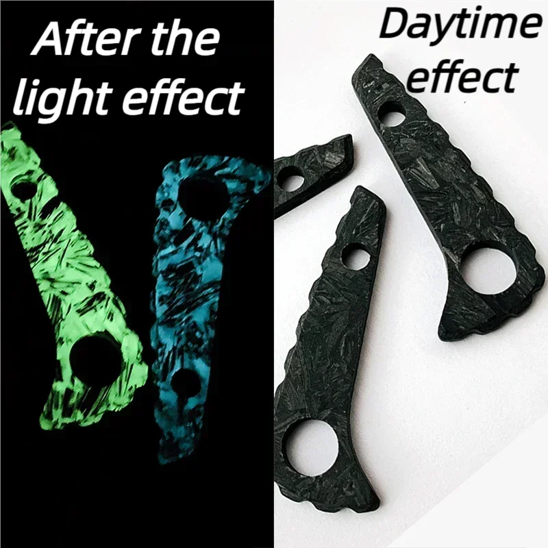 Espaciador de Cuchilla para Spyderco C81 - Material de Resina de Fibra de Carbono Luminosa, Apto para el Tallo de la Cuchilla, Portátil