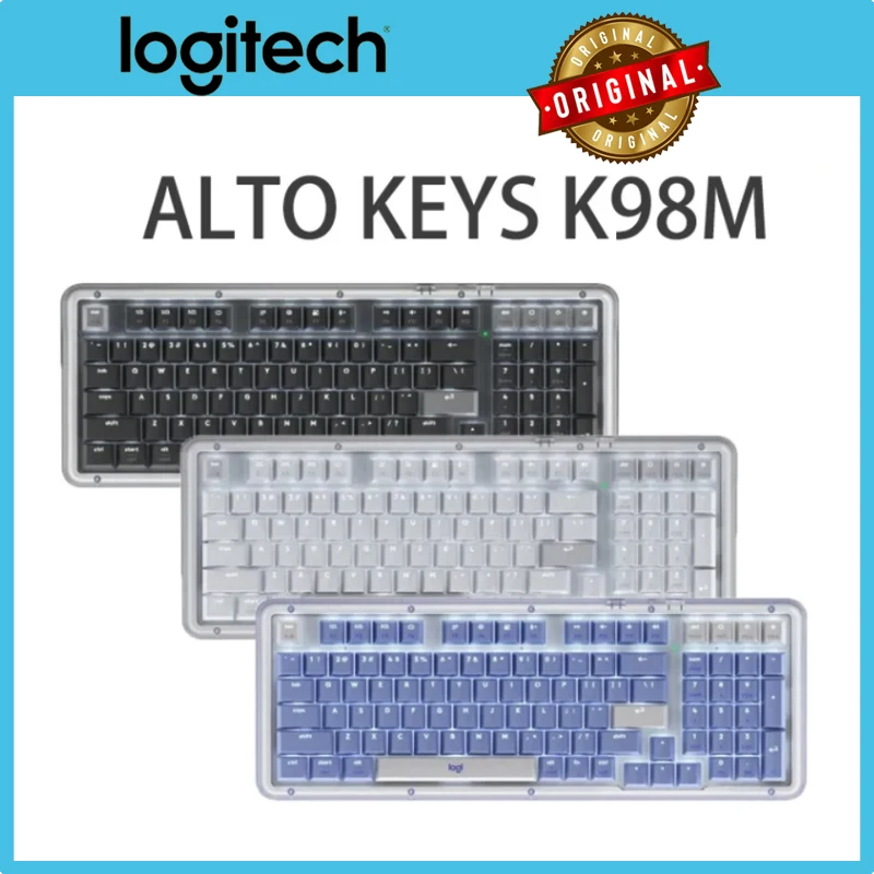 Logitech ALTO KEYS K98M Amber Series, AI Customizable Wireless Mechanical Keyboard, Hot-Swappable Marble Switch