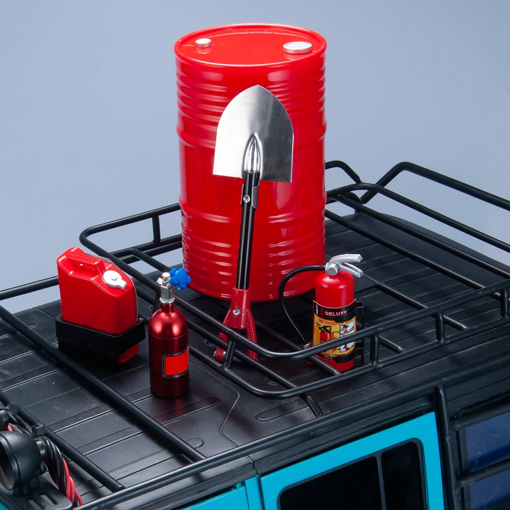 MIBIDAO Simulated Decorations Tool Accessories for TRX-4 TRX6 Axial SCX10 90046 Redcat Tamiya 1/10 RC Car Model Parts