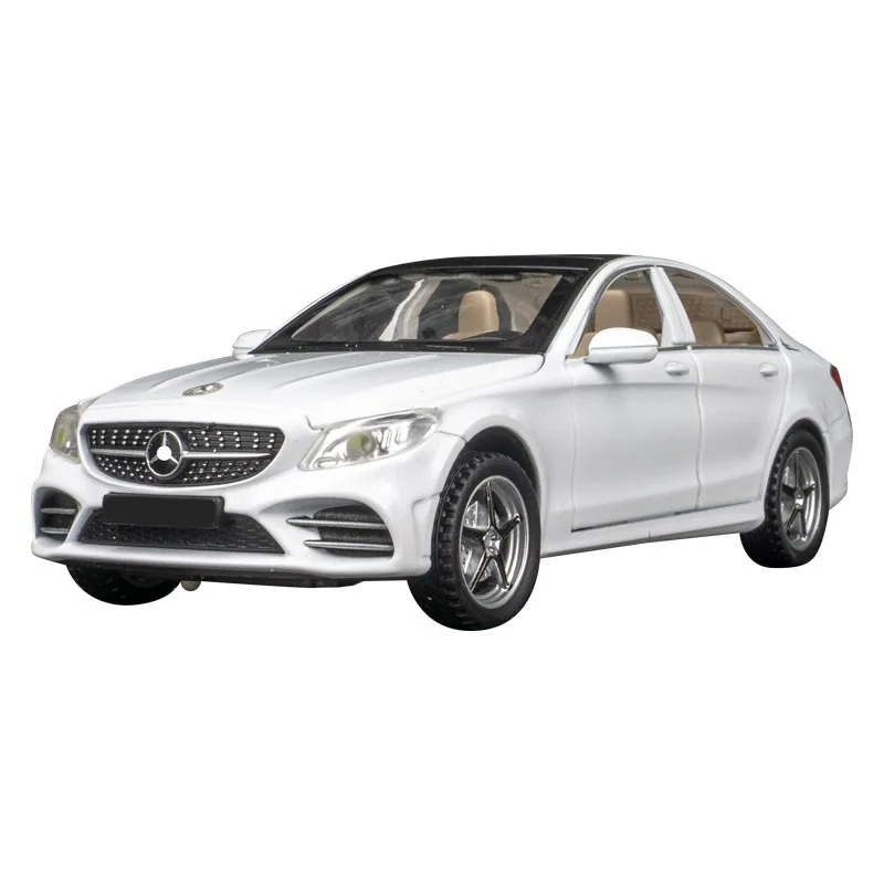 1:32 Mercedes Benz C260L Legierung Diecast Modell Spielzeug Autos Sound Licht Zurückziehen Metall auto für Jungen Geschenke